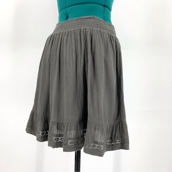 Only Khaki Khloe Plissé Lined Short Circle Skirt, EU 36/US 4 - Picture 8 of 16